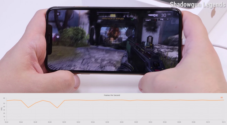 Игровой тест iPhone XS Max с FPS впервые на видео от Mobiltelefon.ru