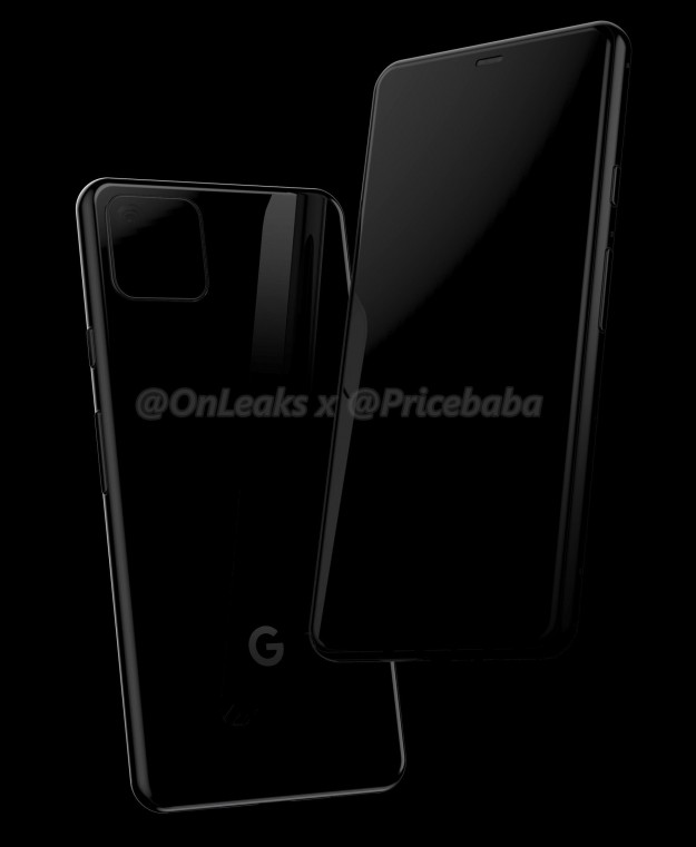 Google Pixel 4 в стиле iPhone XI на качественных рендерах