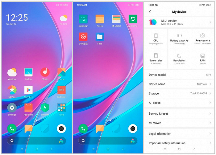 Появились скриншоты MIUI на базе Android 10 Q