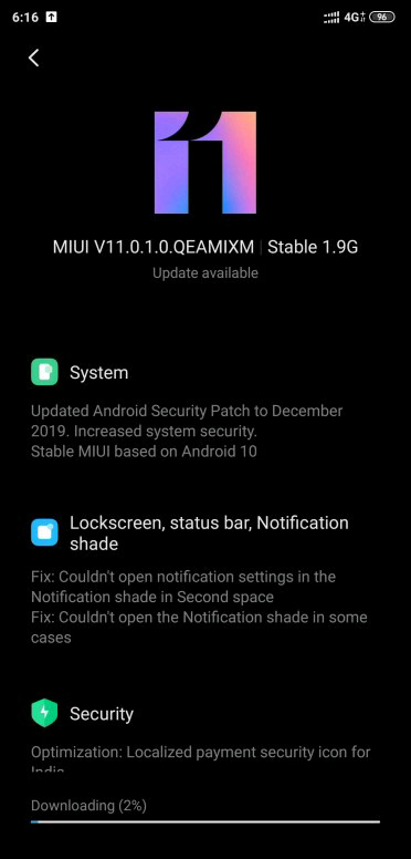 Позапрошлогодний смартфон Xiaomi получил MIUI 11 Stable на Android 10