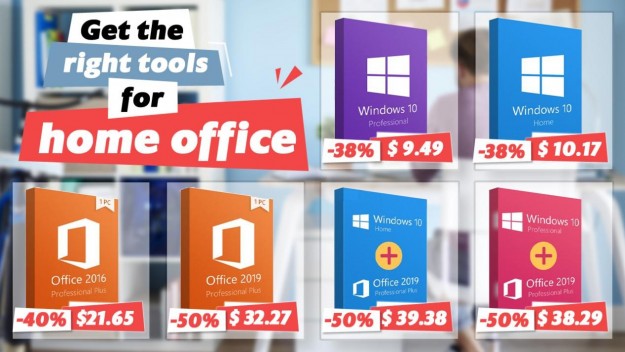 Нужно выполнять работу удаленно? Вам нужны правильные инструменты для домашнего офиса: MS Office Suite, Windows 10 уже за $9,49