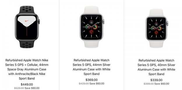 В продажу поступили восстановленные Apple Watch Series 5