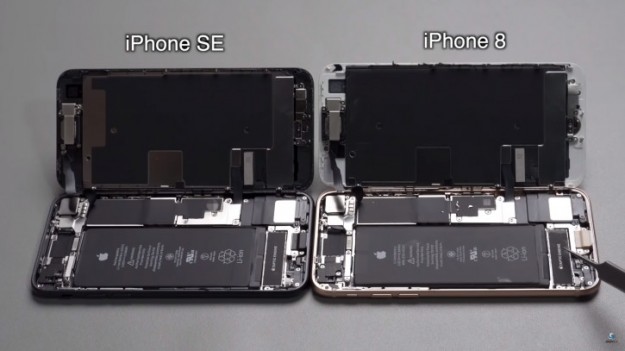 Внутренности iPhone SE 2020 сравнили с iPhone 8
