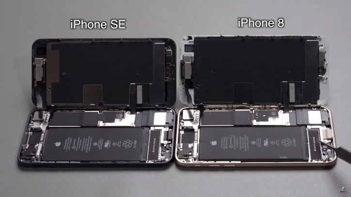 Внутренности iPhone SE 2020 сравнили с iPhone 8 [видео]