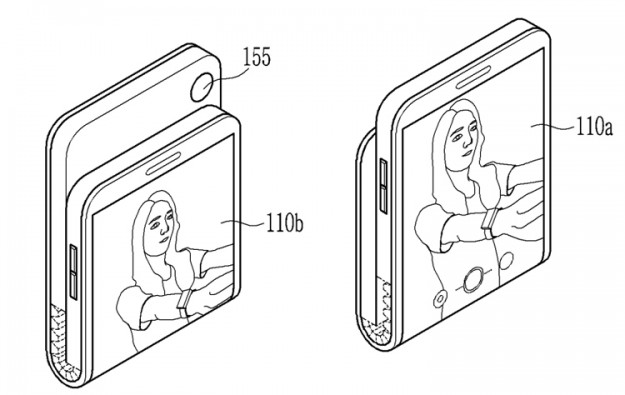 Samsung придумала смартфон-раскладушку с гибким экраном «наизнанку»