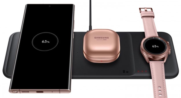 Станция беспроводной зарядки Samsung Wireless Charging Trio способна обеспечить мощность до 9 Вт
