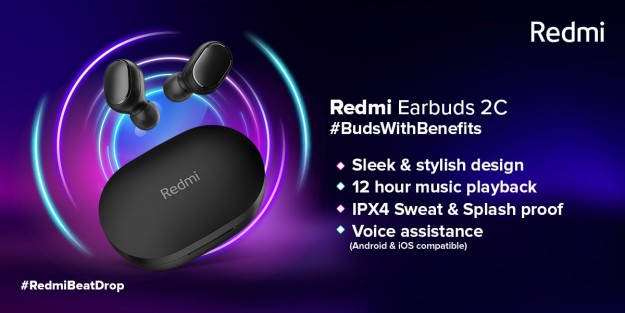 Представлены очень доступные TWS-наушники Redmi Earbuds 2C