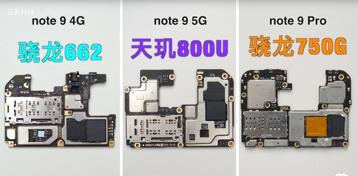 Xiaomi Redmi Note 9 4G/5G и Redmi Note 9 Pro 5G разобрали на части