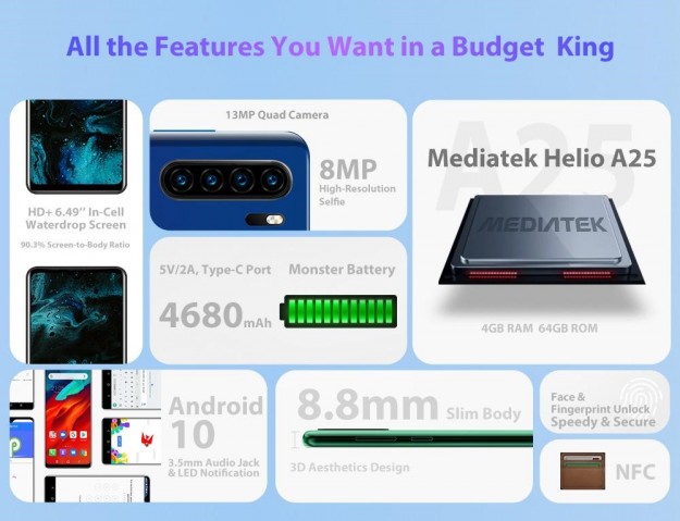 Blackview представила бюджетный смартфон A80 Plus за ,99 долларов: большой аккумулятор и старт продаж 15 декабря