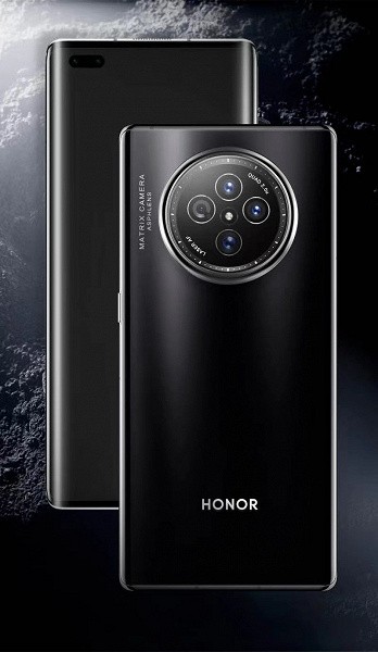 Huawei снова удивляет. Рендер Honor V40 с «часовой» матричной камерой во всей красе