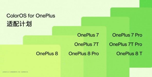Список смартфонов OnePlus, которые перейдут на ColorOS