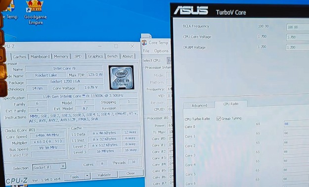Процессор Intel Core i9-11900K разогнали до частоты свыше 7 ГГц