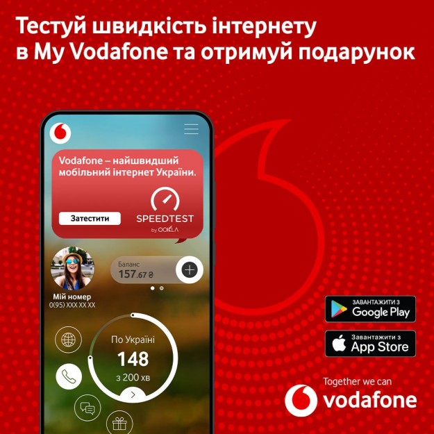 Vodafone дарит безлимит на соцсети за тестирование скорости
