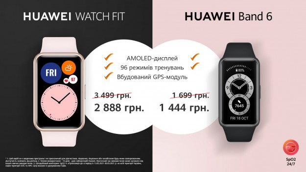 Смарт-часы Huawei Band 6 уже в Украине: две недели автономной работы и 96 режимов тренировок по цене от 1444 грн