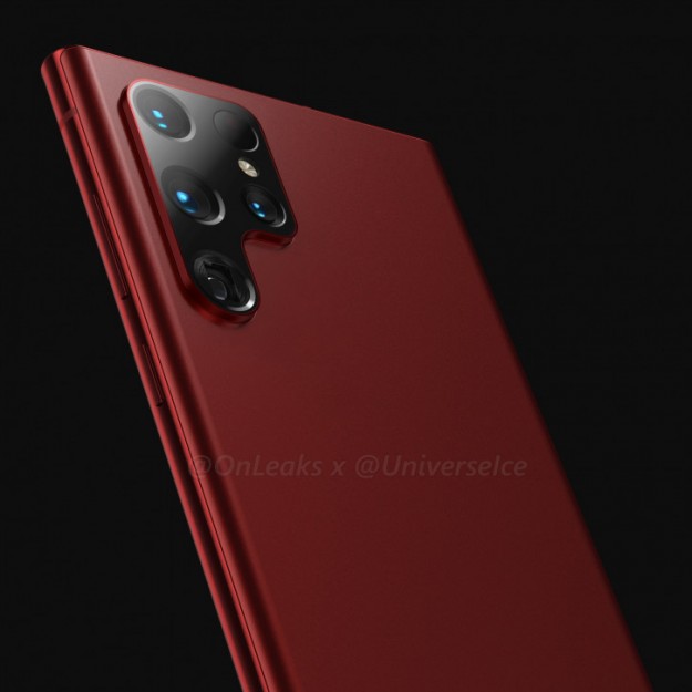 Такие разные Samsung Galaxy S22 Ultra в эффектном красном (рендеры)