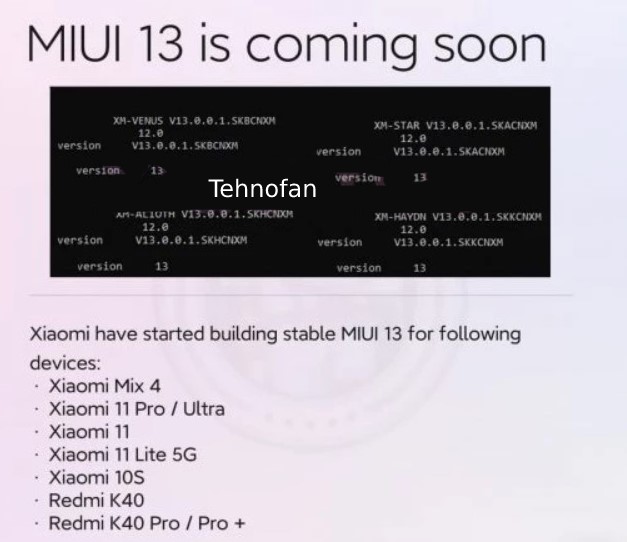 Xiaomi выпустила MIUI 13 для семи смартфонов