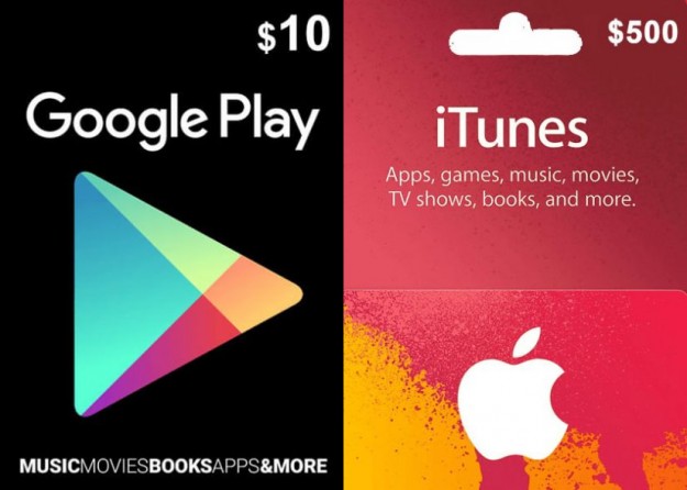 SMARTlife: Подарочные карты iTunes и Google Play - полезный и актуальный подарок